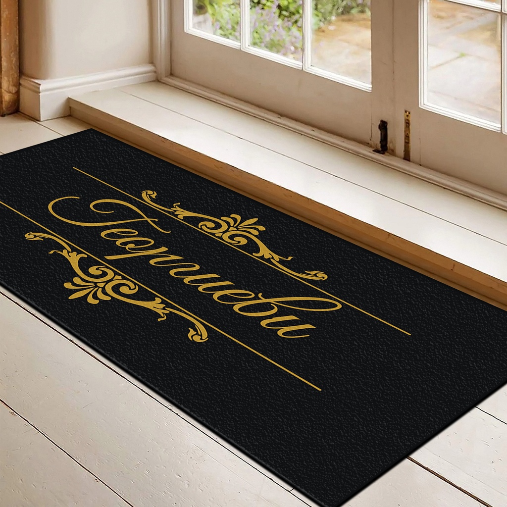 Изтривалка за врата с НАДПИС - Класически модел - Голяма