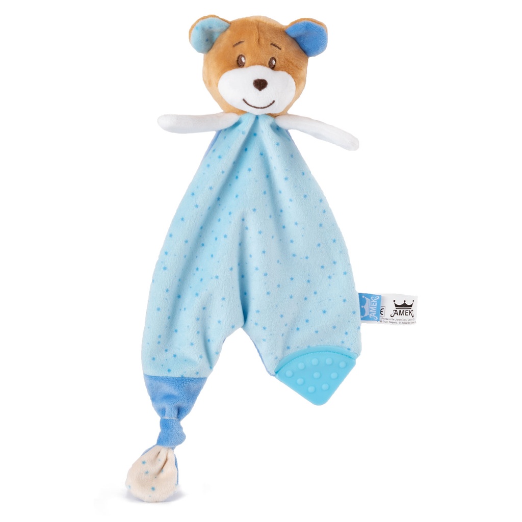 Мека кърпа Мече с Надпис - Син