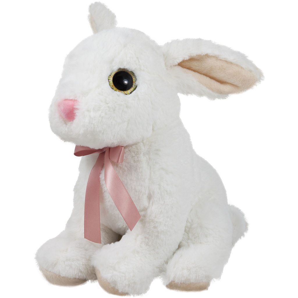 Бяло зайче с панделка