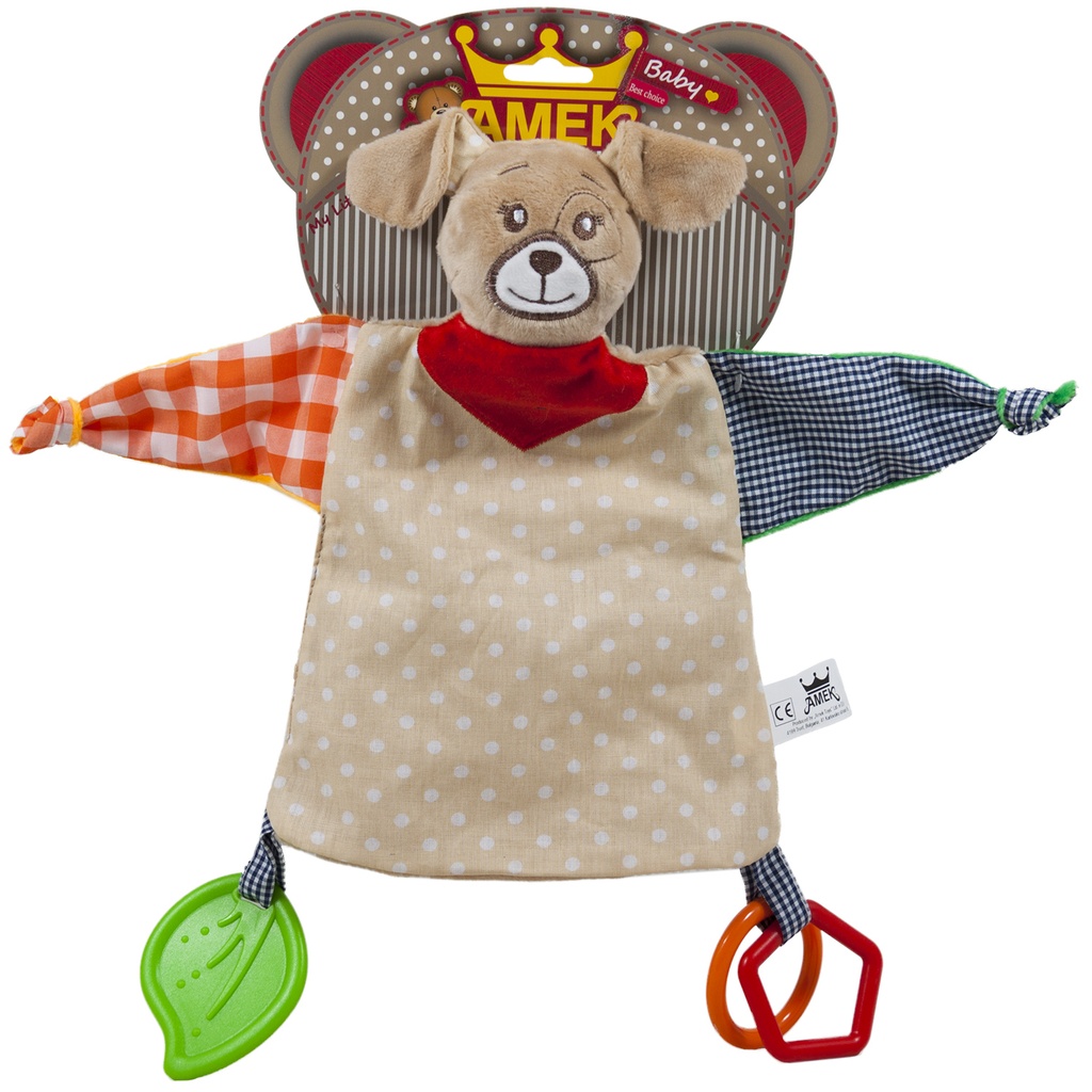 Мека плюшена играчка за гушкане с кученце