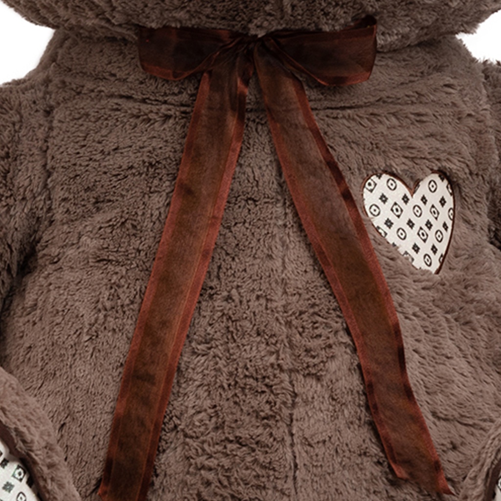 Мечок 120 см с глитер на лапите и ушите с НАДПИС | 2 цвята