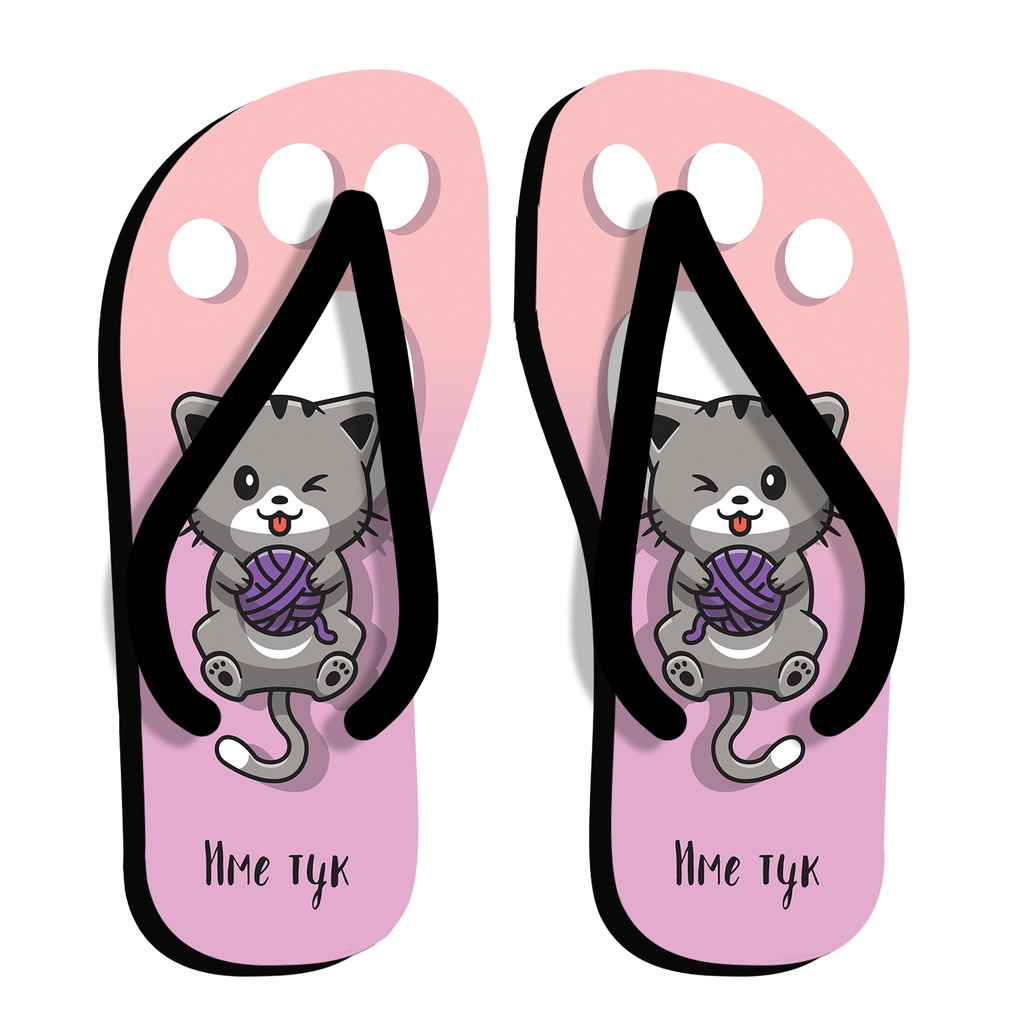 Детски Джапанки за момиче с Коте&lt;span&gt; - &lt;/span&gt;S