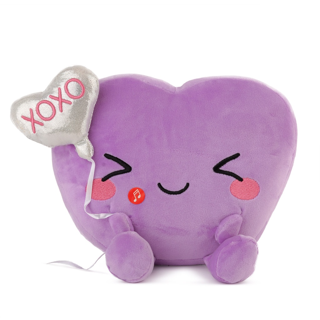 Сърце с балон - Лилав