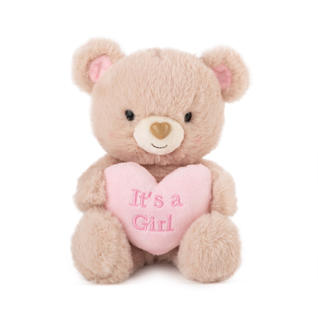 Мече със сърце - Розов