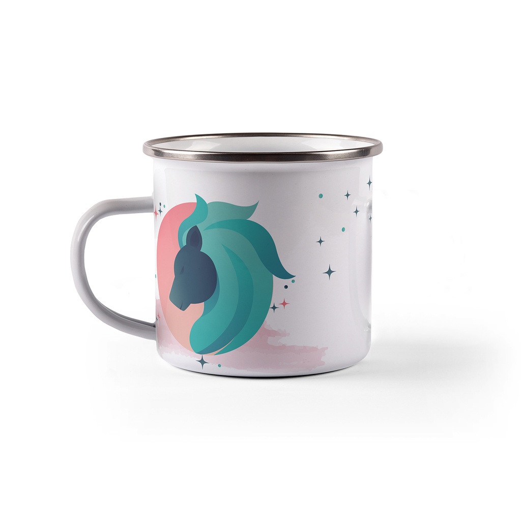 Емайлирано канче с надпис - Зодия Лъв 2