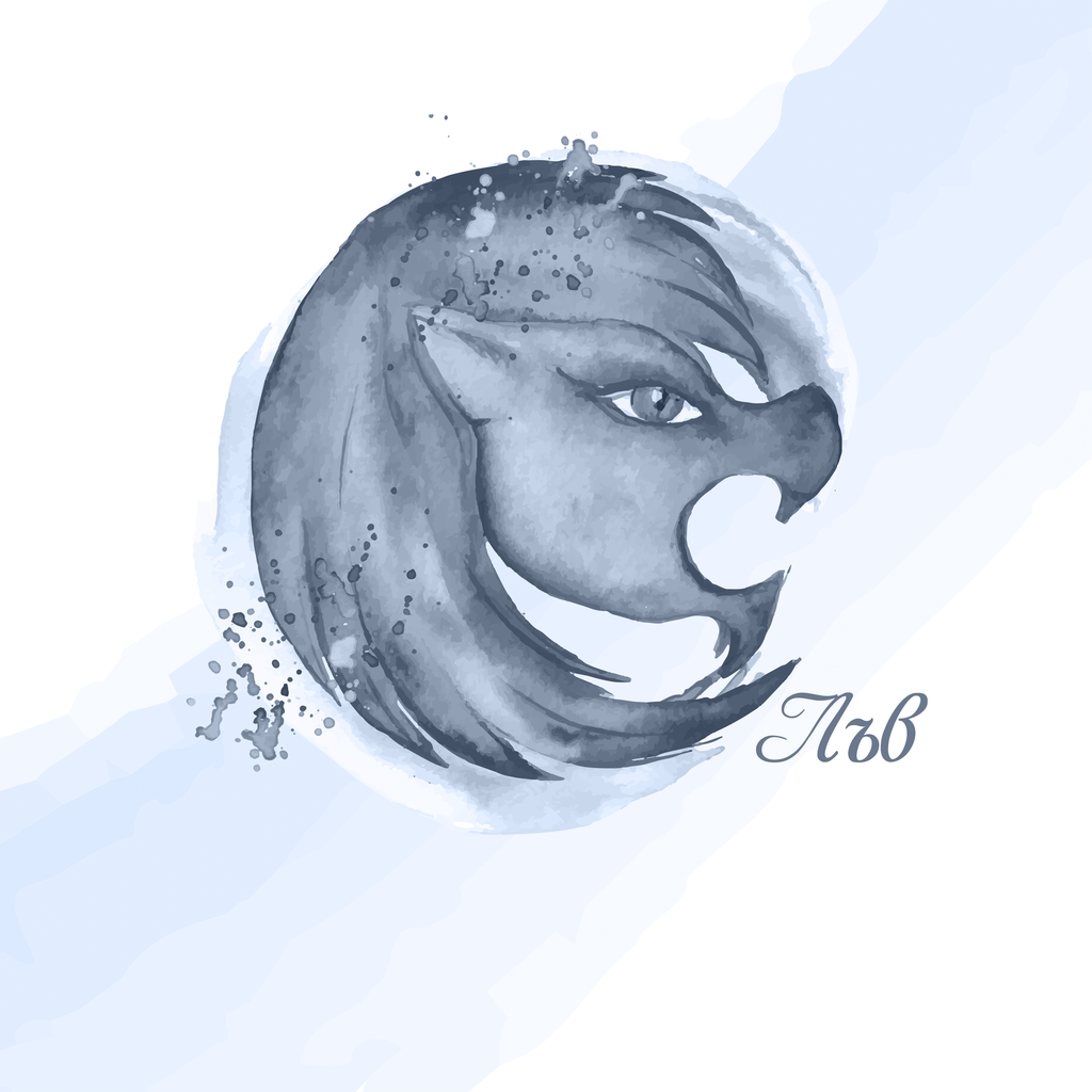 Картина канава- Зодия Лъв Син&lt;span&gt; - &lt;/span&gt;30см x 30см