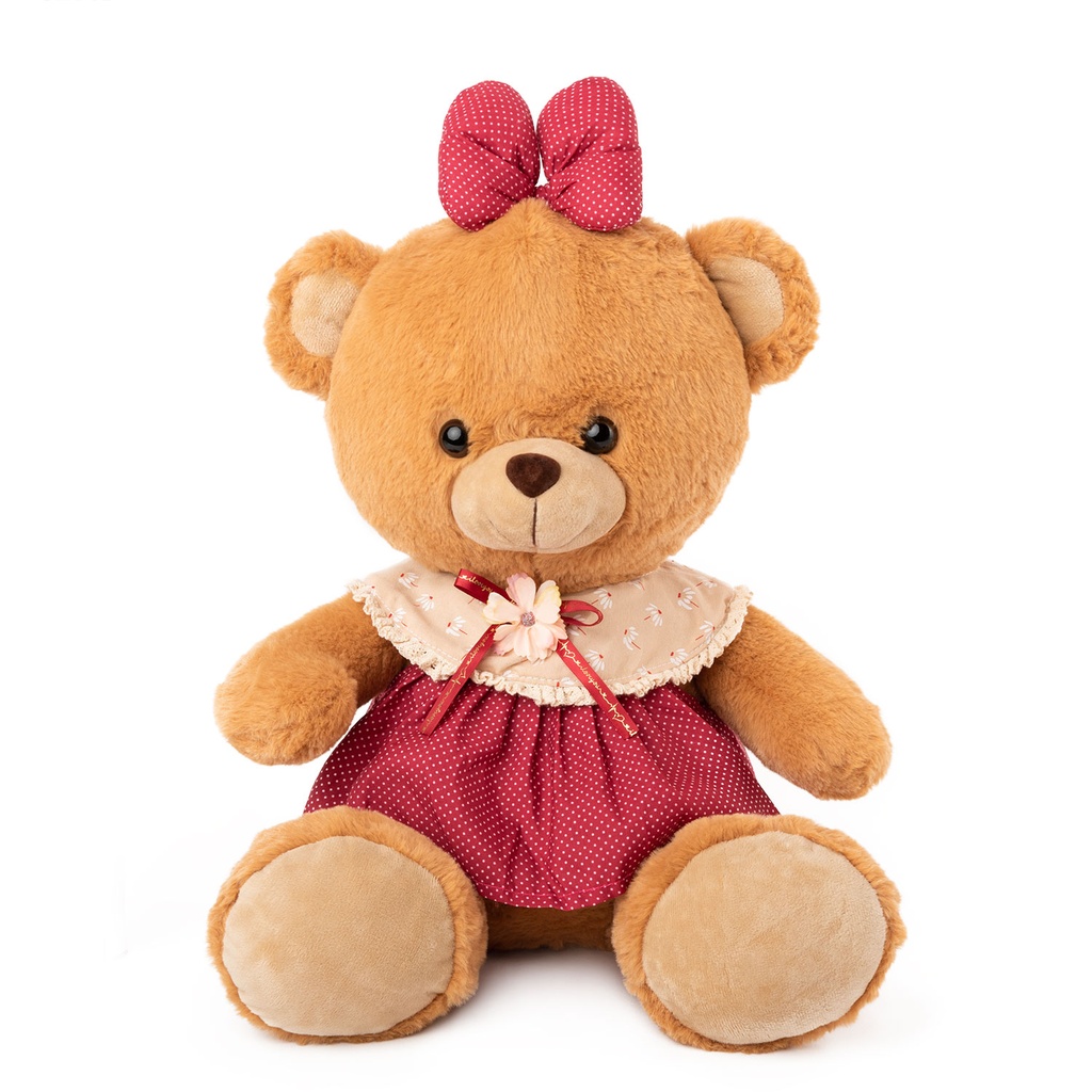 Мече момиче с червена рокля | 2 размера