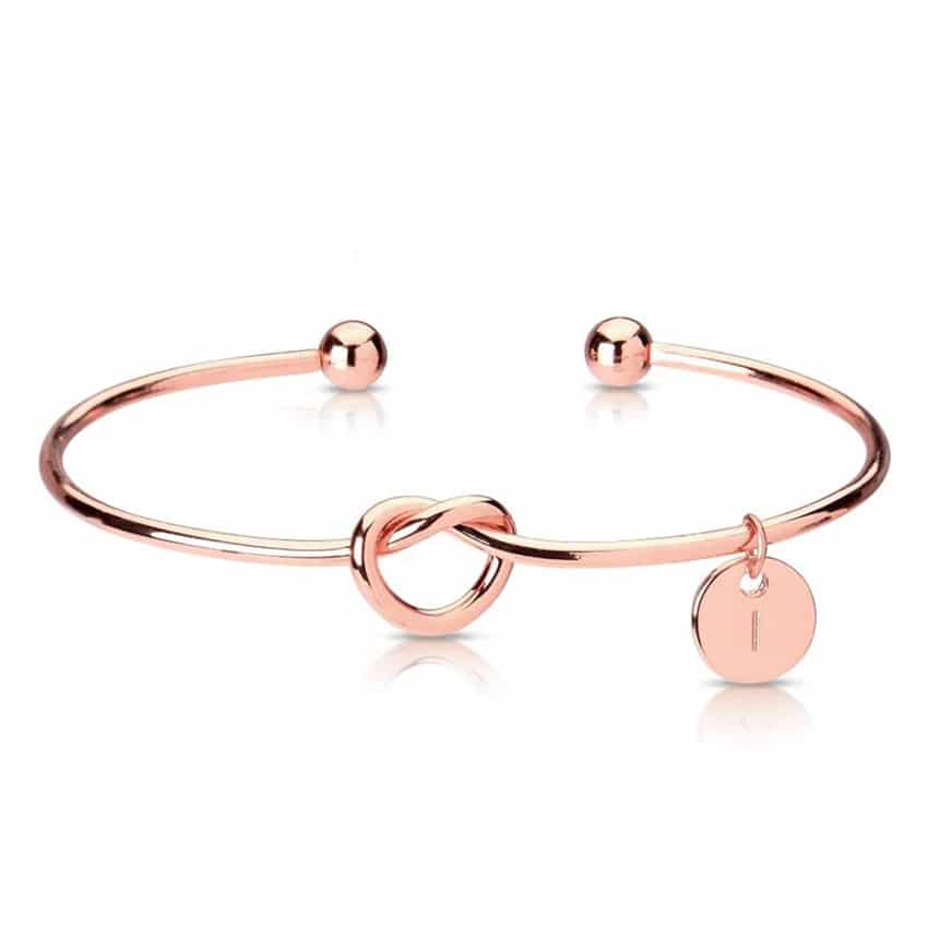 Гривна с буква<span> - </span>Розово злато