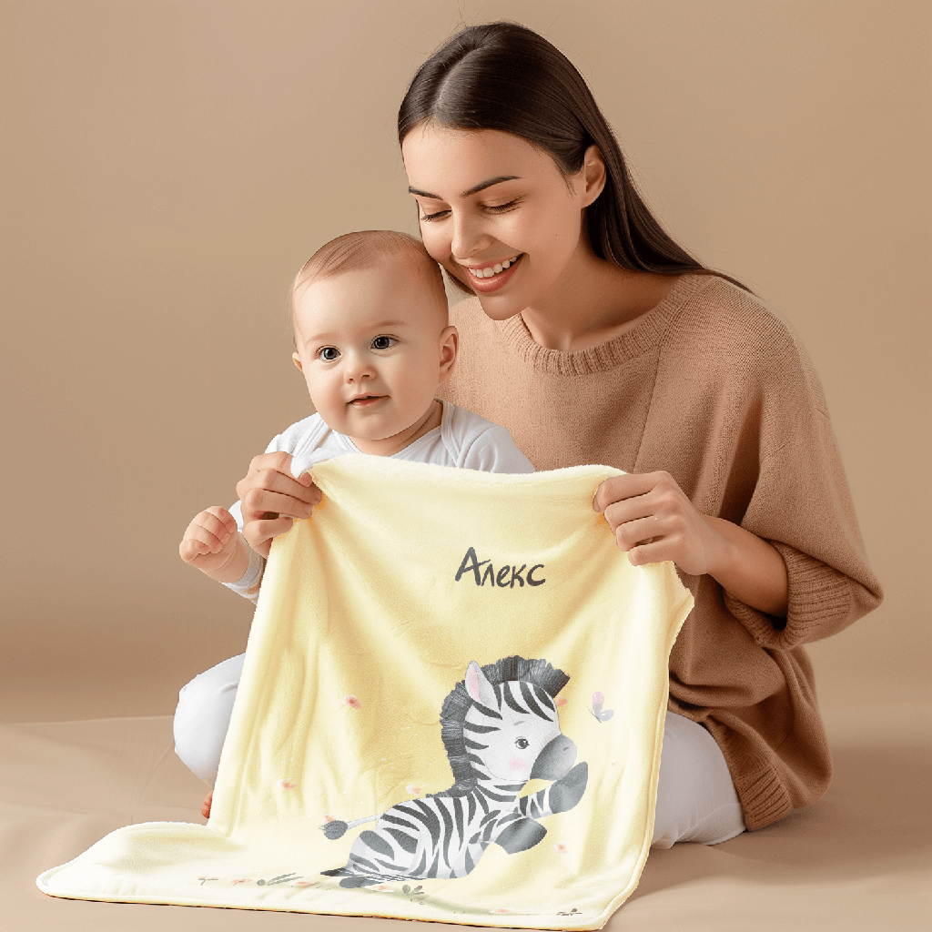 Бебешко плюшено одеяло - Зебра