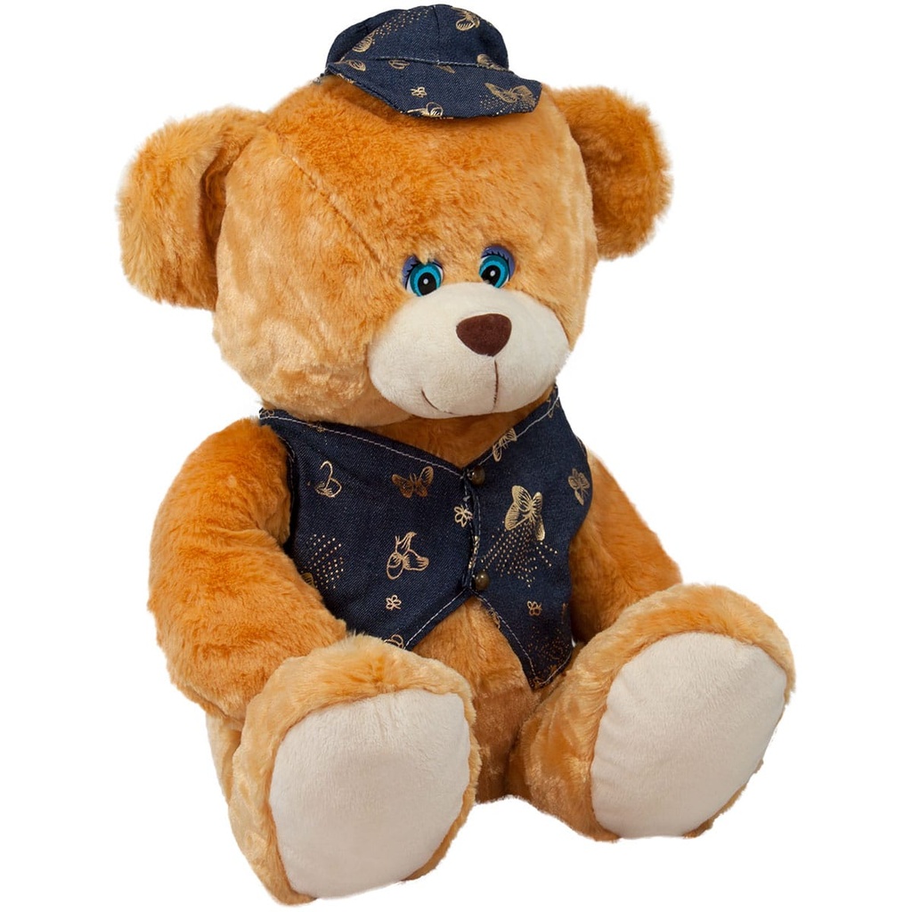 Плюшено мече с дънково облекло