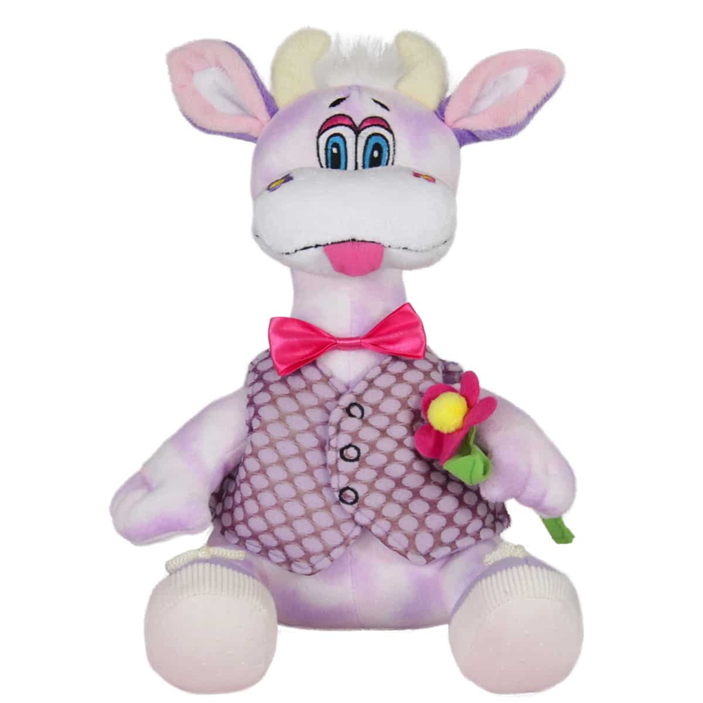 Лилава крава с цвете