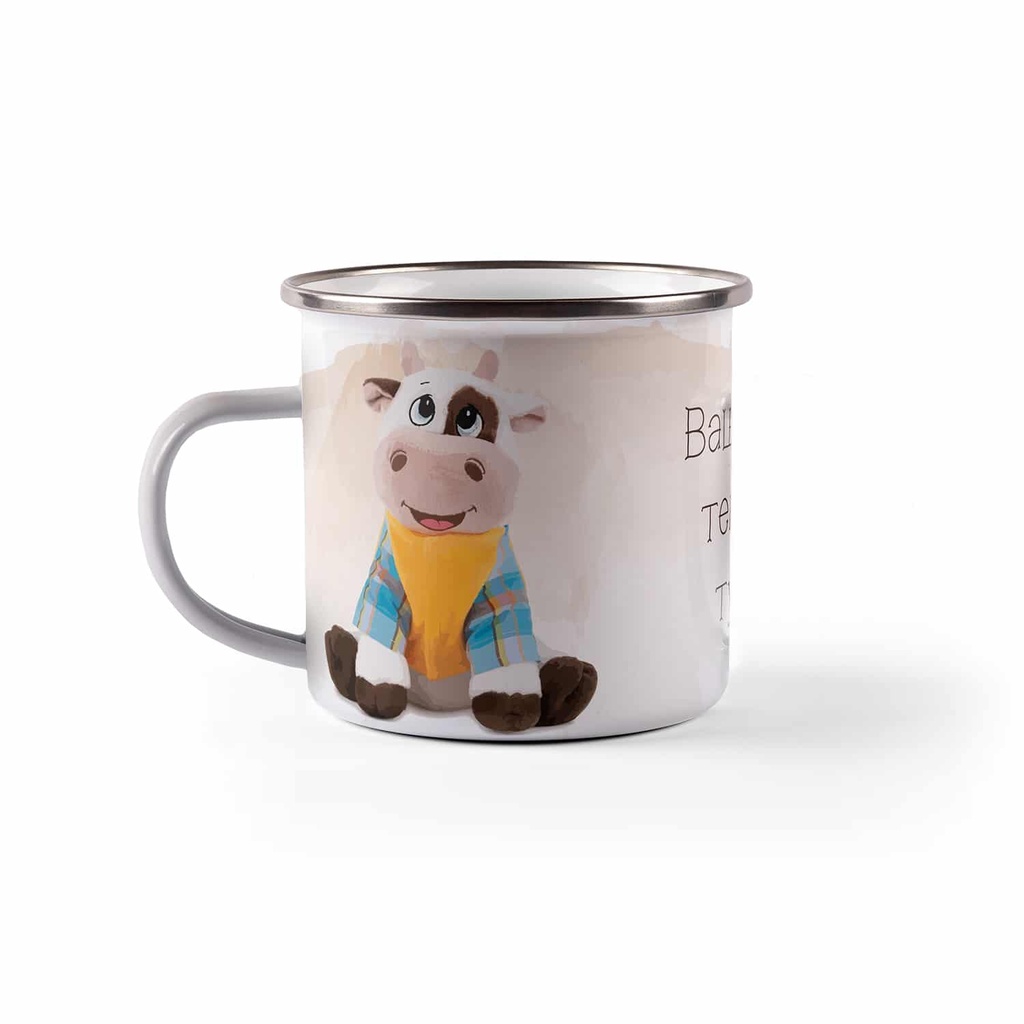 Емайлирано канче с надпис - Зодия Телец