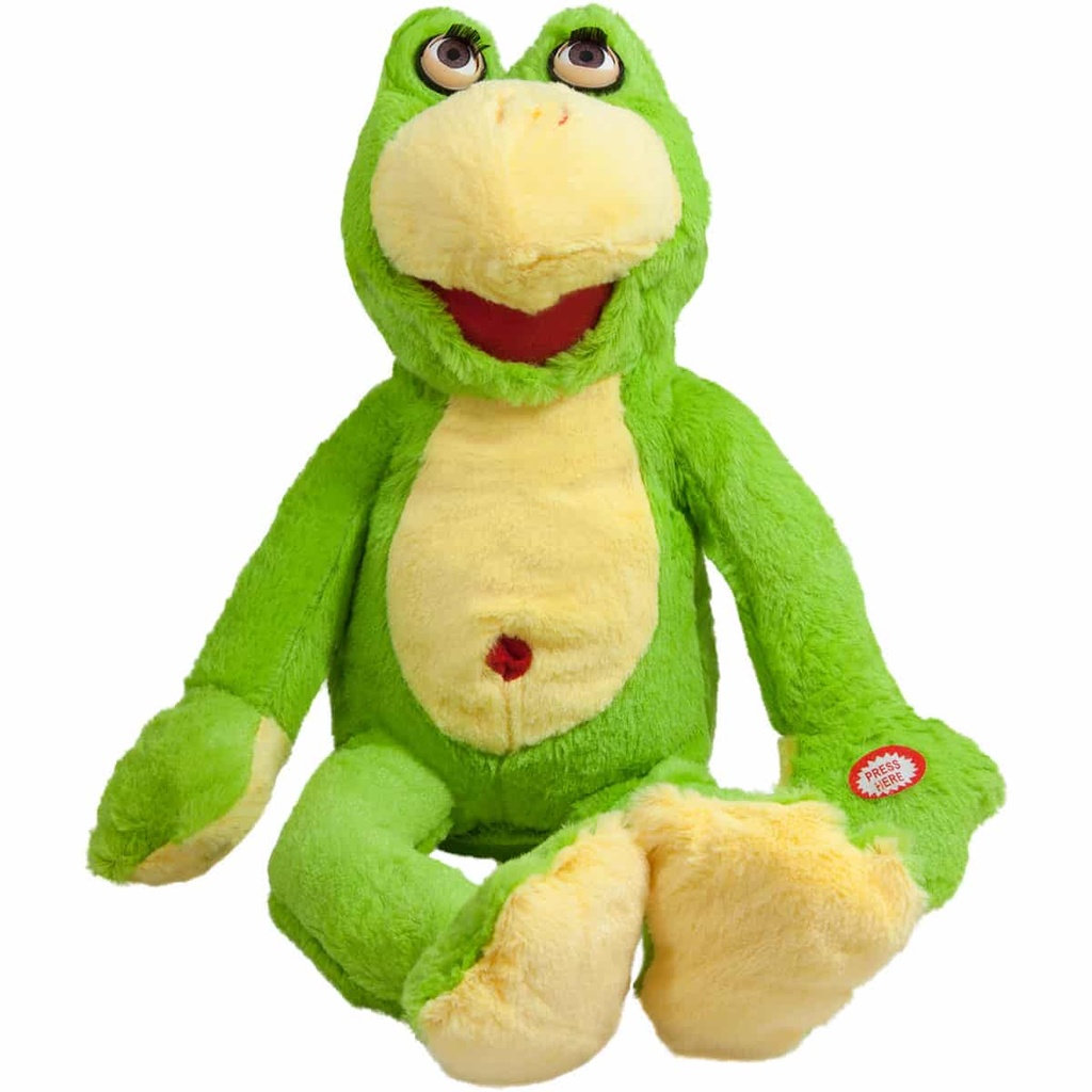 Интерактивна играчка I Плюшена жаба или маймуна с мигащи очи