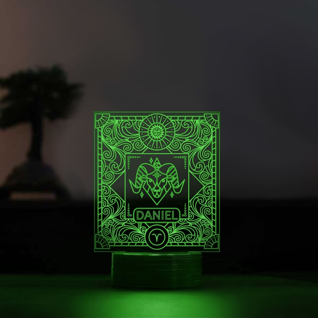 3D LED Нощна лампа - Зодия Овен