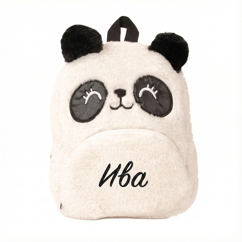 Плюшена раница "Панда" с Име