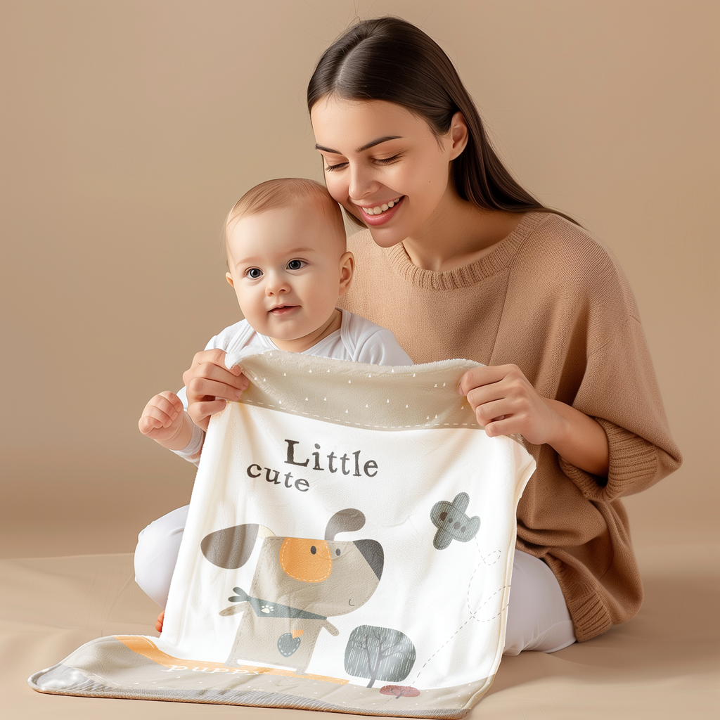 Бебешко плюшено одеяло куче „Джими“ - 75x100 см