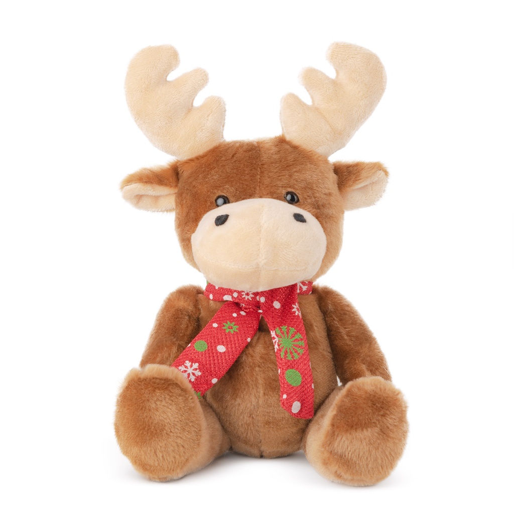 Коледен елен кафяв с шал І 2 размера-20cm