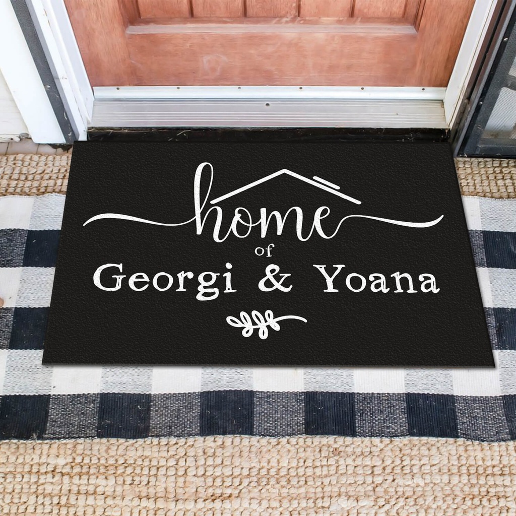 Изтривалка за врата с НАДПИС - Дизайн &quot;Home of...&quot;