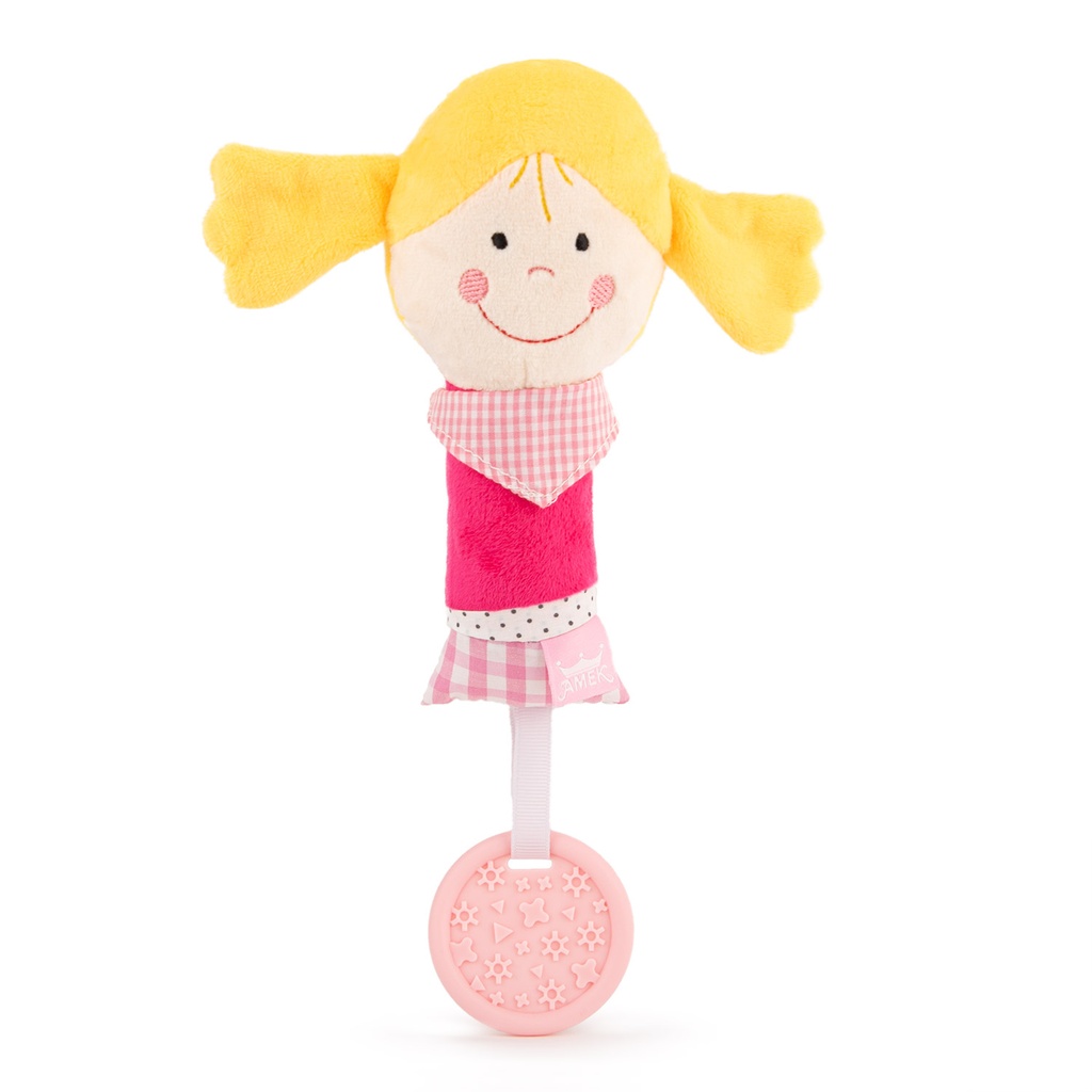 Бебешка държалка с момиченце І 2 цвята-Розов