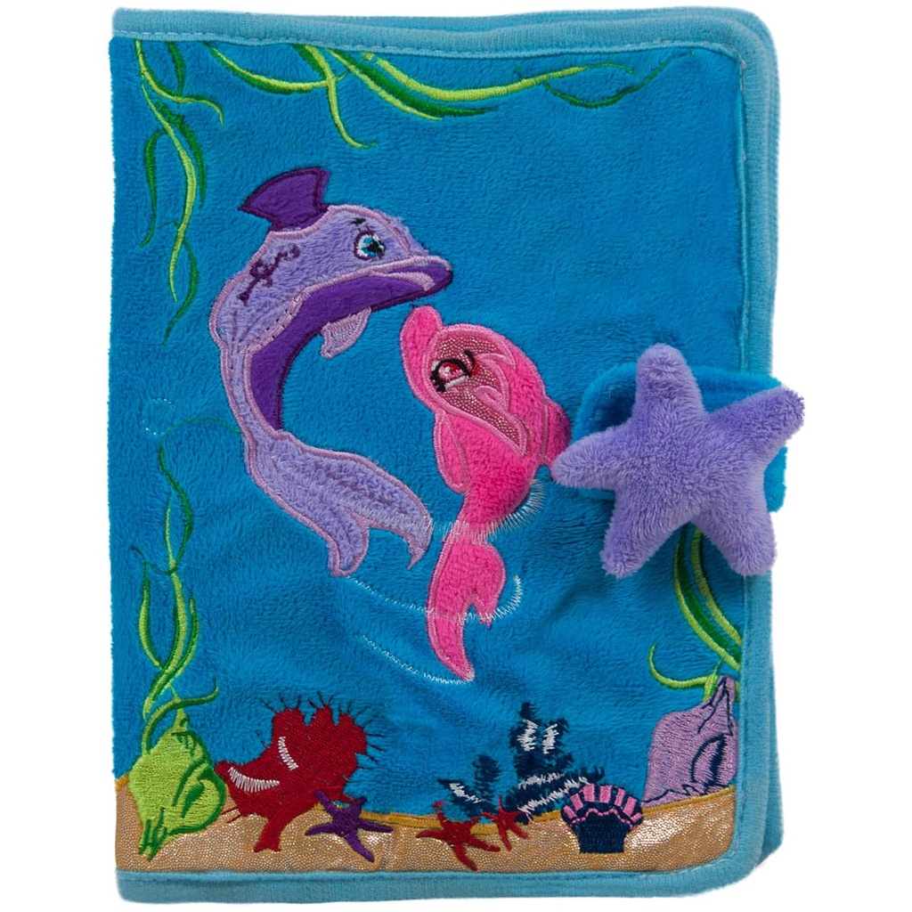 Плюшена подвързия за тетрадка "Морско дъно"