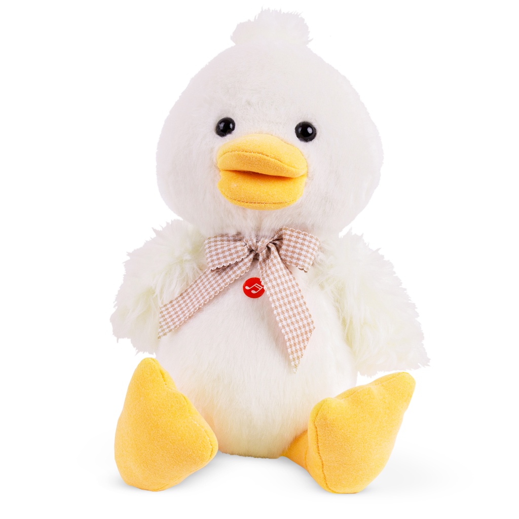 Плюшена играчка пате с панделка