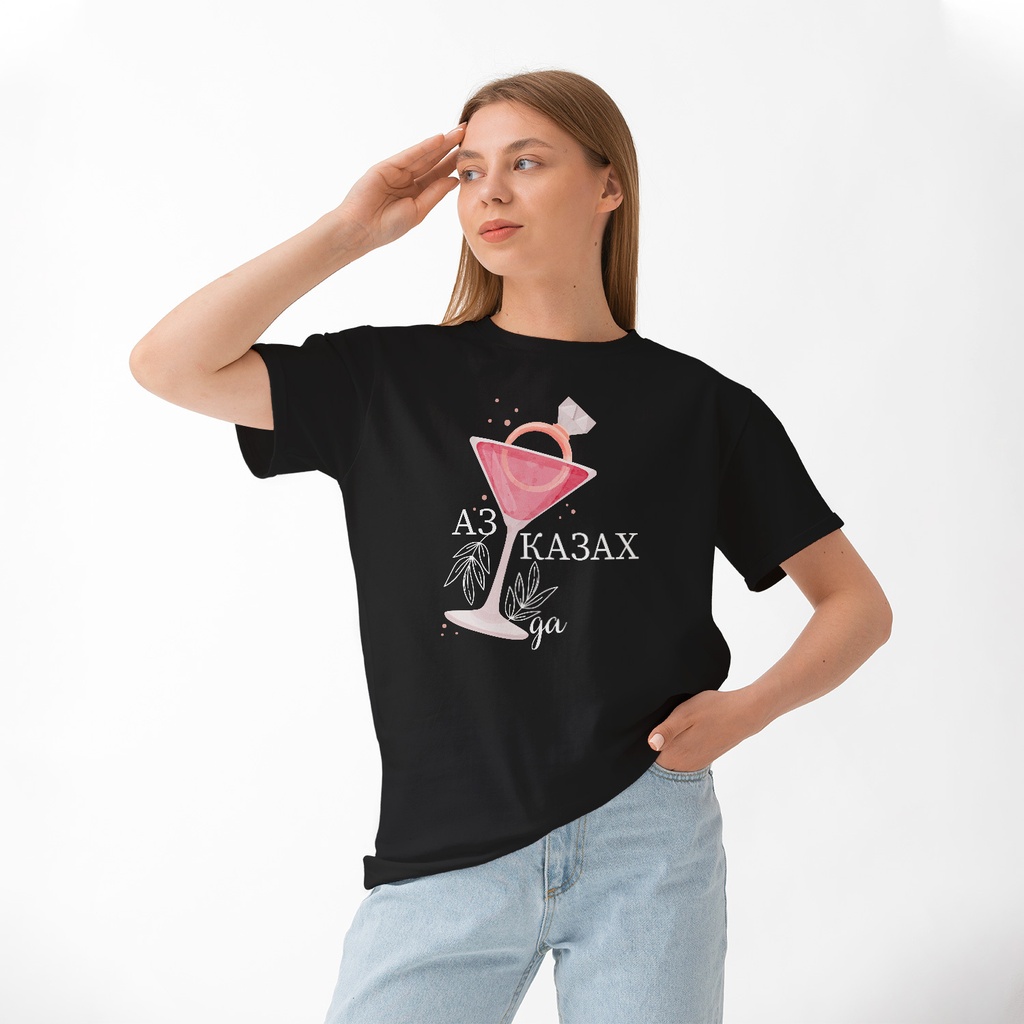 Черна тениска за Моминско парти - Аз казах да (Oversize)