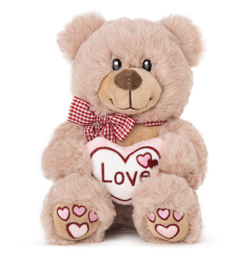 Мече със сърце и  панделка