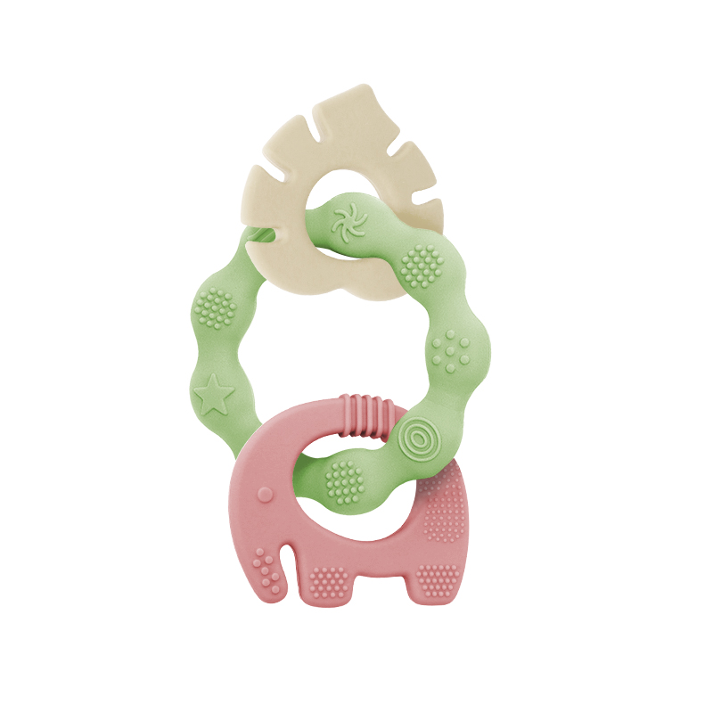 Силиконова гризалка мравояд и листо І 2 цвята