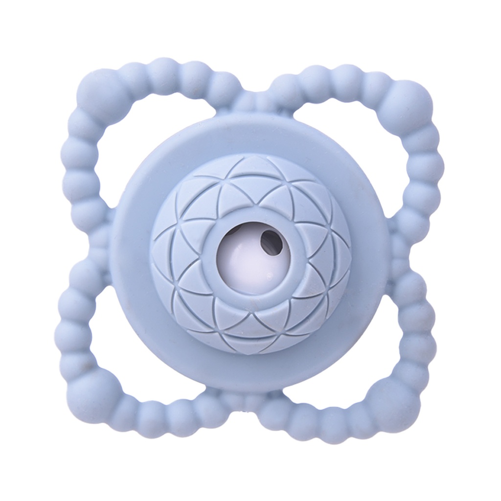 Силиконова бебешка гризалка с дрънкалка