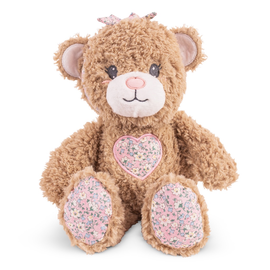 Плюшено мече с цветно сърце 