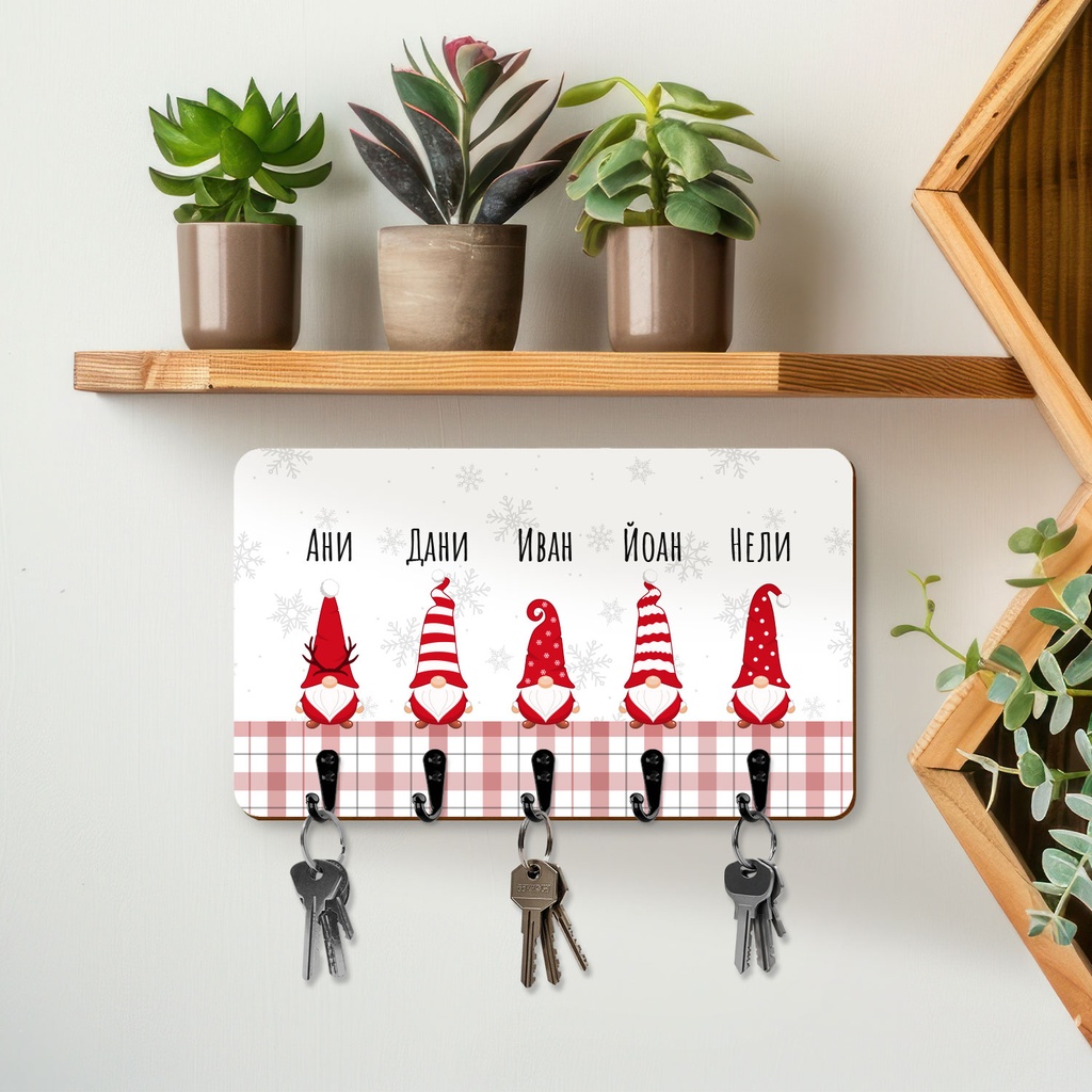 Закачалка за ключове "Коледните гноми"