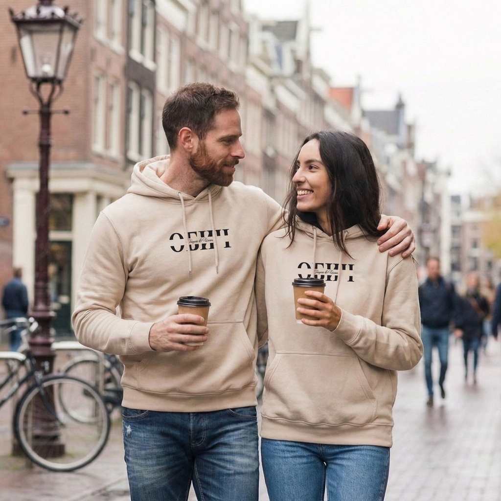 Персонализирано Худи за Двойки - ОБИЧ с имена