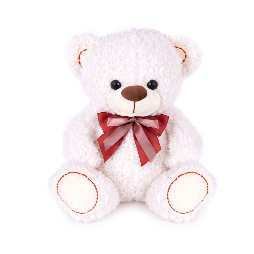 Бяло мече с панделка І 3 размера