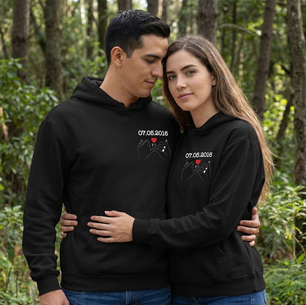 Персонализирано Худи за Двойки - "Нашата дата"