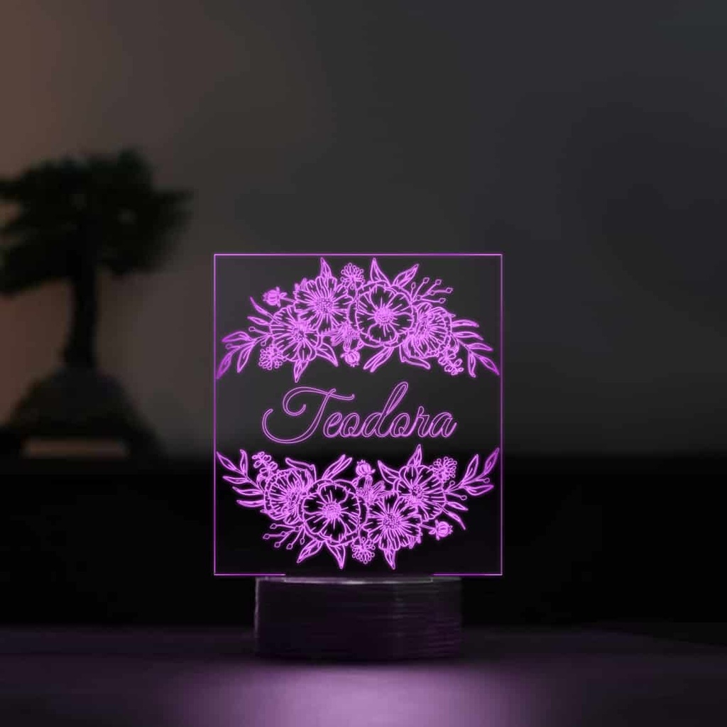 3D LED Нощна лампа - Цветна хармония