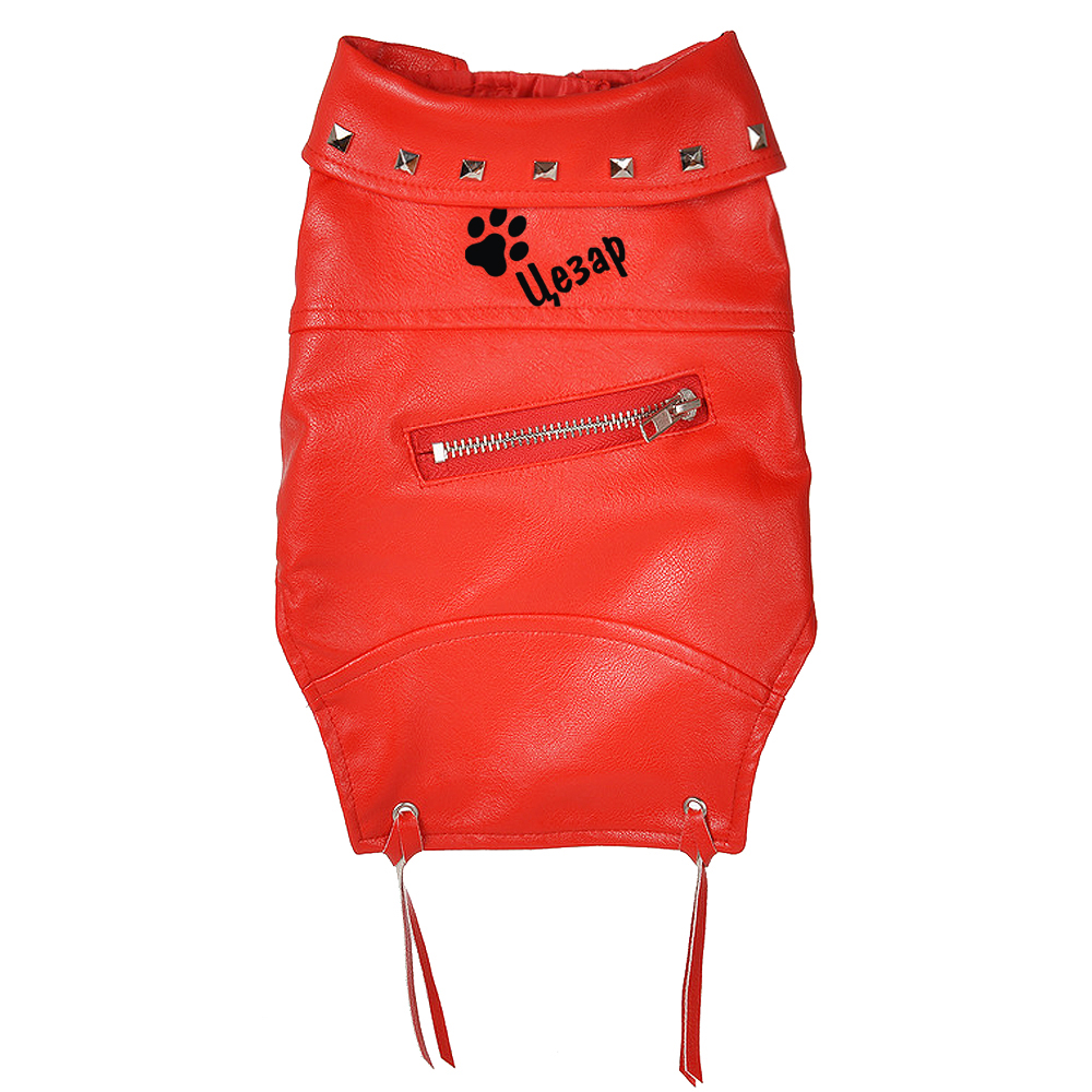 Кучешко кожено яке - Лапичка с ИМЕ