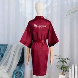 [099240-XL-R] Сатенен халат &quot;Лукс&quot; - Бордо