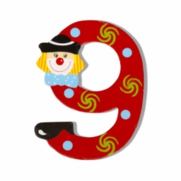 [052539] Декоративна дървена цифра - 9