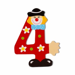 [052534] Декоративна дървена цифра - 4