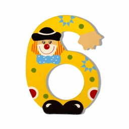 [052536] Декоративна дървена цифра - 6