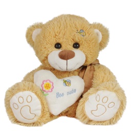 [040173] Кафяво мече със сърце &quot;Bee cute&quot;
