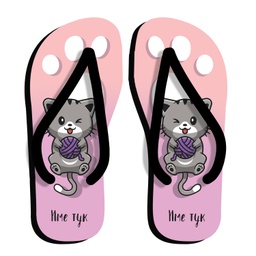 [099238-W-11-4] Дамски джапанки с Коте<span> - </span>XL