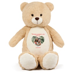 [099106-1] Мече /Обичаме те/ с ваша Снимка - Сърце | 2 цвята