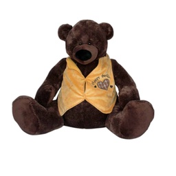 [010116-2] Плюшен мечок с елек &quot;Happy Families&quot; - С жълт елек