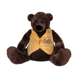 [010116-1] Плюшен мечок с елек &quot;Happy Families&quot; - С оранжев елек