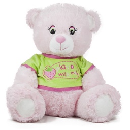 [010137] Плюшено розово мече с тениска &quot;Play with me&quot;