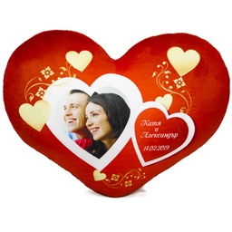 [099110-7] Червено сърце с ВАША снимка и надпис