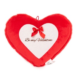 [092026] Плюшено сърце с апликация с брокат