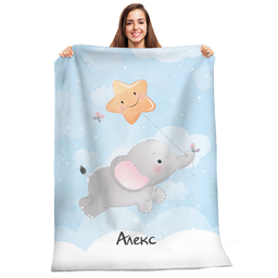 [099146/099147-23] Плюшено одеяло - Слонче с балон