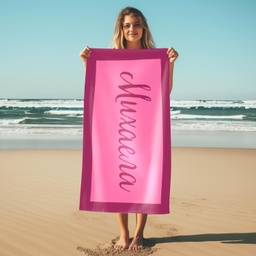 [099137/99276/277/278/279/280/281/282-39] Хавлиена Кърпа с Име - Розова